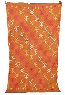 Ethnic Vintage Indian Punjab Phulkari Textile Handmade Embroidered Bagh Shawl • $130