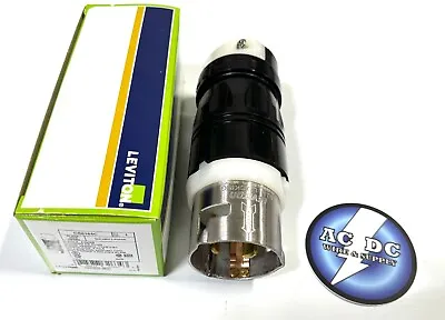 LEVITON 50-Amp Male Locking Cord Plug. 3-Phase 4-Wire 480 Volt CS8165C • $55.99