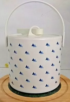 Vintage Giraffe Co. Ice Bucket Double Triangle Design W/tongs • $30.46