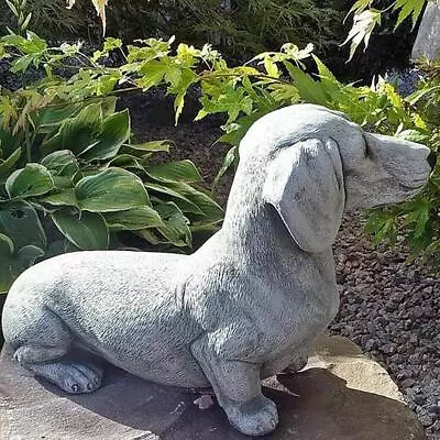 (Dachshund)Garden Dog Statue Ornament Resin Animal Sculpture US DG • $18.65