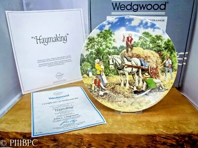 £18.62 • Buy Wedgwood Collectors Plate - Life On The Farm 'Haymaking' Certificate &Box