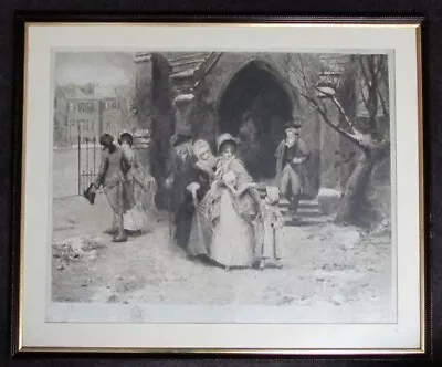 Edward Percy Moran Etching By James S. King S/n Remarqued Sunday After Church • $400