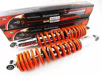 HONDA MT250 ELSINORE 365mm JBS ORANGE/CHROME SHOCK ABSORBERS EYE TO EYE • $133.46