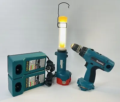 Makita 6217D 3/8” Drive Cordless Drill Work Light Battery & 2 Chargers - Works • $55.97