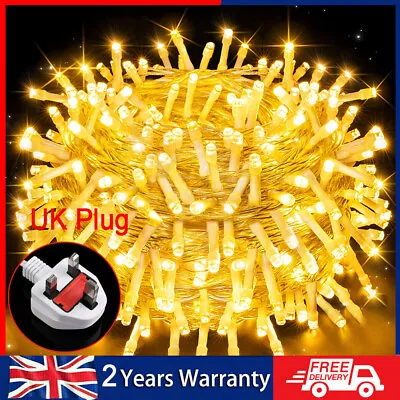 £0.99 • Buy 100-1000 LED String Fairy Lights Mains Plug In Outdoor Christmas Tree Home Decor