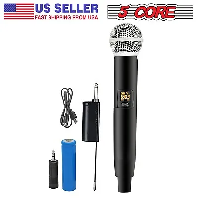 5Core Wireless Microphone Cordless Mic Handheld System Rechargeable Receiver 🎤 • $18.99