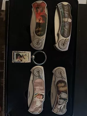 John Wayne 4 Knife And Key Chain Set -Heavy Knives-Never Used-Great Show Piece • $39