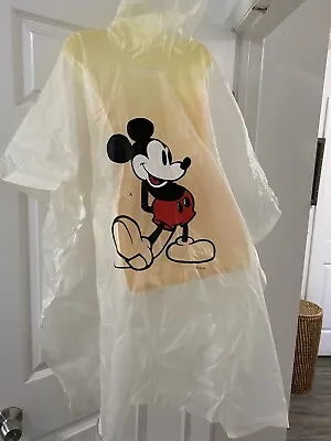 Mickey Mouse Clear Rain Poncho One Size Adult Disney Parks • $10.79