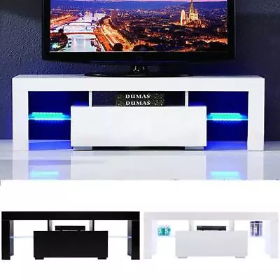 TV Stand Cabinet Media Console Entertainment Center W/ Drawers Led Light Shelves • $75.59