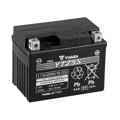 Yuasa YTZ5S AGM Motorcycle Battery 12V 3.7Ah - 1 Year Warranty • £41.16
