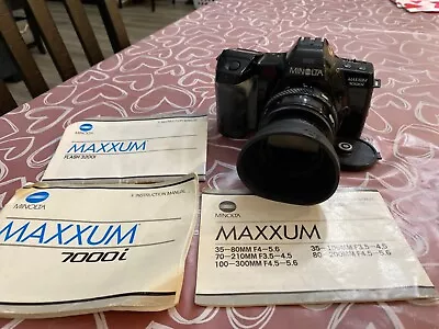 Minolta 7000i Maxxum Camera Black Lens Untested As Is Parts  Repair  Look • $14.99