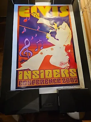 Elvis Presley 2007 Insiders Conference Poster Signed Joe Petruccio 36x24 • $76