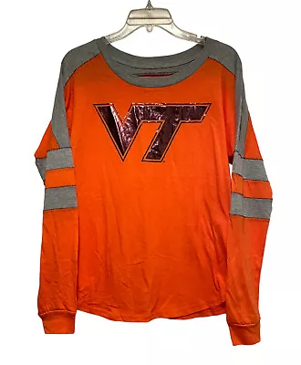 Women's Medium  Virgina Tech  Tee Shirt Long Sleeve LOGO   Colosseum • $20