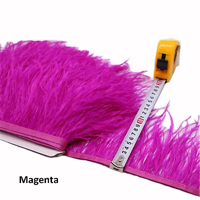 Ostrich Feather Fringe Trim 36 Colours Fur Ostrich Feathers For Millinery Craft • £28.99