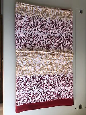 Indian Throw Bed Spread Red Mustard Yellow Gold White Paisley • £20