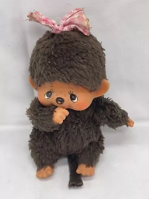 Vintage Monchhichi Monkey ￼Girl Doll Japan Sekiguchi Pacifier 1974 Plush Toy • $52.99