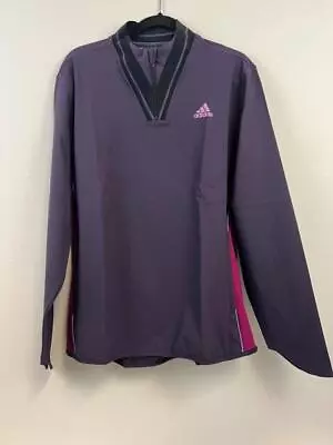 ADIDAS GOLF Mens SPORT 1/4 Zip Pullover Long Sleeve Noble Purple Sz. M NWT • $45