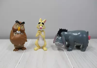 Disney Classic Pooh's Friends Figures Owl Eeyore Rabbit Lot 3 • $11.99