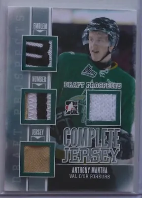 Anthony Mantha 2013 ITG Draft Prospect Complete Jersey Emblem Number SP Capitals • $49.99