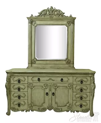 33353EC/54EC: ORLEANS Italian Style Oak Crackle Finish Dresser W. Mirror • $1295