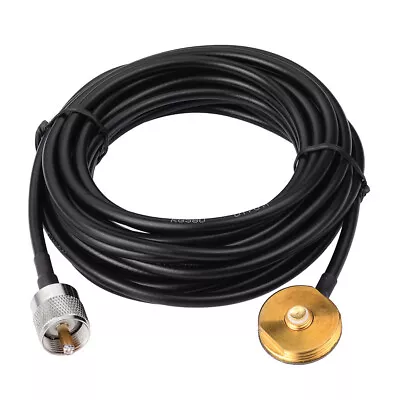 Ancable Low Profile NMO Antenna Mount To UHF PL259 16Ft Cable For CB Ham UHF VHF • $19.90