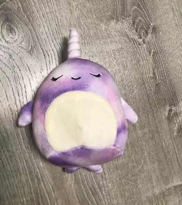 Squishmallow 5 Inch Purple Nabila The Narwhal KellyToy Super Soft Mini • $10.95