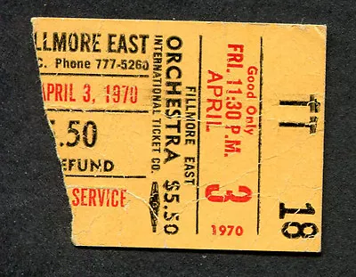 1970 Quicksilver Van Morrison Concert Ticket Stub Fillmore East Bill Graham Rare • $99