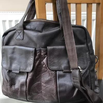 White Stuff Leather Holdall Bag With Pockets - Tan Leather Hazelnut Medium Size • £39.99