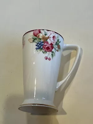 Mikasa Japan Rosemead Bone China Tall Mug Cup FX013 Mint 5 1/4  Tall 3  Dia • $19.99