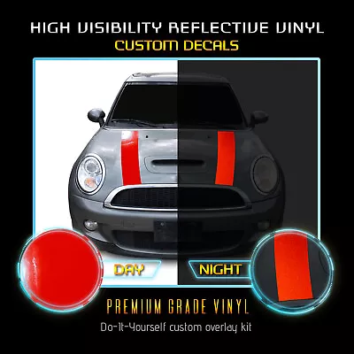 For 2007-2013 Mini Cooper Hood Bonnet Stripes Decal - Gloss Reflective Vinyl • $22.95