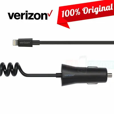 Original Verizon Car Charger For Apple IPhone 14/13/12/11/XS Max/XS/X/8/7/6/5/4S • $13.98