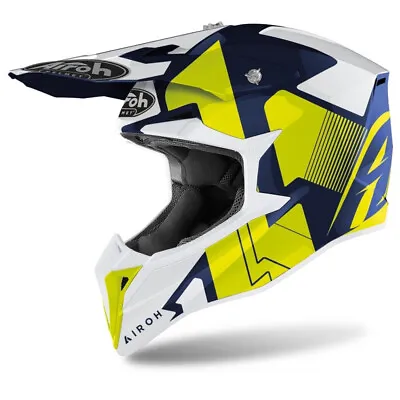 Airoh Wraap Motocross MX Offroad Bike Helmet - Raze Blue Gloss • $216.28