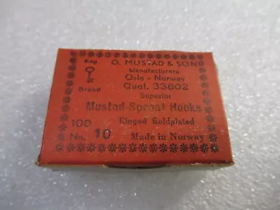 Mustad 33602 Gold Sproat Hooks 100 Pcs Sz 10 Small Ringed Fishing Hooks • $9.99