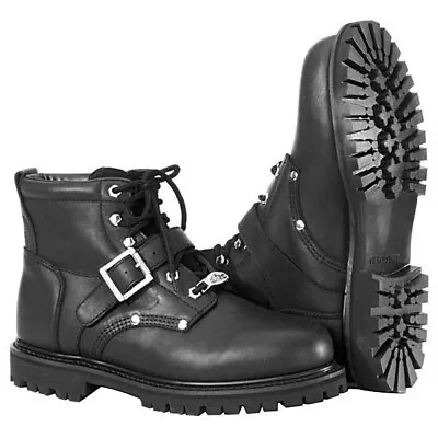 River Road Boots Men's Size 8 Black Crossroads Buckle Boot New KW-2003-232-M CO • $99.99