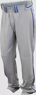 Easton Mens Softball Baseball Walk-Off Piped Pants Grey W/ ROYAL - XL 38 -41  • $17.95