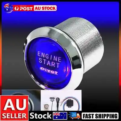 Vehicle Engine Start Press Button Push Switch Ignition Starter Blue Light AU • $15.19