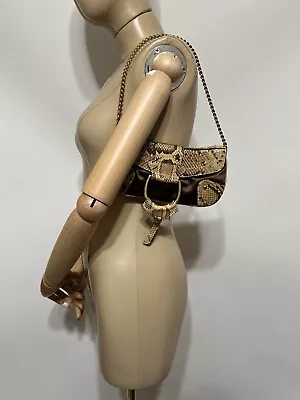 Vtg Dolce & Gabbana Ss2005 Brown Snakeskin Bag • $285