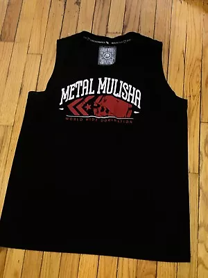 Metal Mulisha Black Jersey Tank Top Shirt Black Men's XL World Wide Domination • $28.11