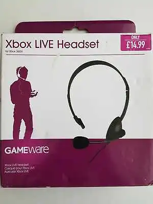 Xbox 360 Live Black Wired Headset With Boom Mic. • £9.99