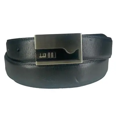 DUNHILL Leather Belt Sz. 34 Calfskin Made In ITALY 1 1/8  Width Men's  #B1293 • $65