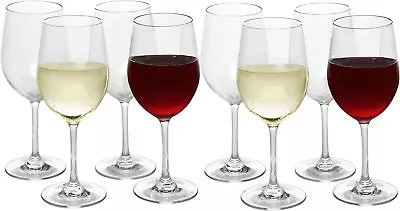 Unbreakable 12 Oz Stemmed Wine Glasses (Set Of 8) - Reusable Shatterproof • $37.99