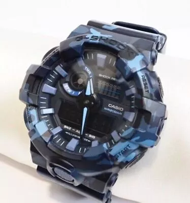 Casio G-Shock Men's Watch Blue Camo- GA-700CM From Japan • $164.67