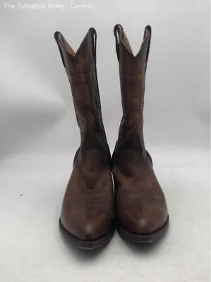 FRYE Mens Brown Leather Pointed Toe Pull-On Cowboy Western Boots Size 11.5D • $9.99