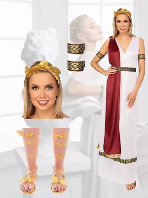 Women Egyptian Toga Costume Greek Goddess Ancient Roman Empress Cosplay Dress Up • £24.90