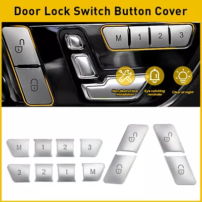 Door Seat Adjust Button Switch Cover Trim Silver For Mercedes Benz ML 2012-2015 • $13.49