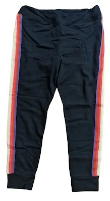 SUNDRY Women's Vertical Stripes Sweatpants Dark Blue Navy Size 3 Crop? • $25