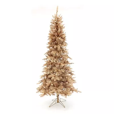 Perfect Holiday Pre-Lit Gold Champagne Christmas Tree 6.5ft 7.5ft Warm White • $299.99