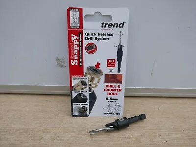 Trend Snappy 9.5mm (3/8 ) Tct Counterbore Snap/cb/1tc 4mm  Drill Bit • £24.89