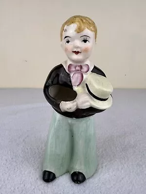 Vintage Boy With Hat Bud Vase Made In Occupied Japan Dandy Fellow Kitsch 5.5  • $19.99