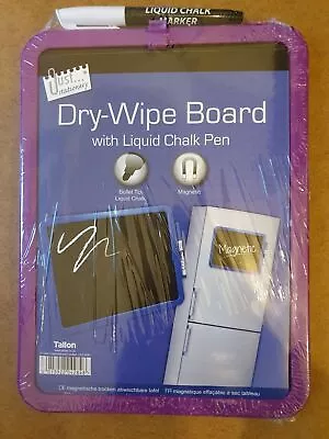 A4 Dry Wipe Board Magnetic With Liquid Chalk Pen Notice Memo Home Office Notes • £2.89